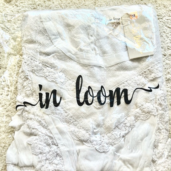 NEW Off White Romantic Lace Inset Ruffle Trim Yoke Smock Waist Midi Maxi Dress - Picture 10 of 10